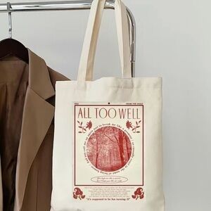 NEW Taylor Swift The Eras Tour All Too Well Canvas Tote Bag